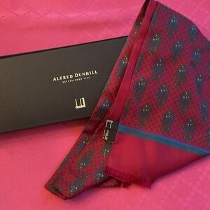Dunhill silk scarf vintage paisley with Dunhill gift box